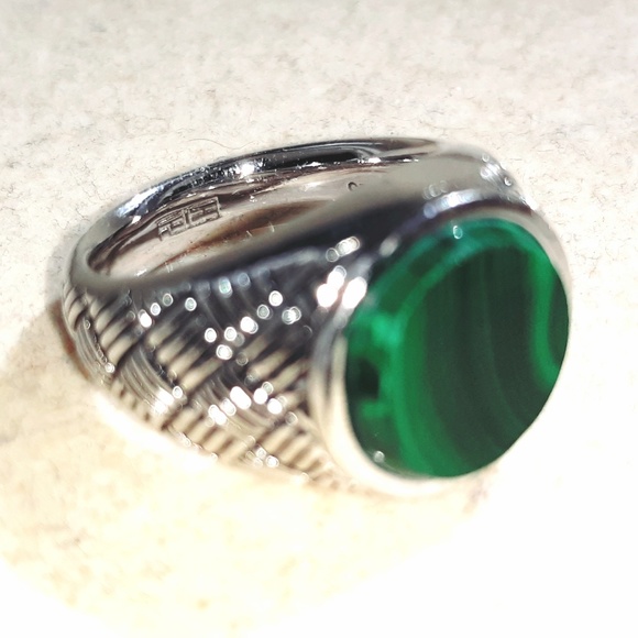Precious Stones in Sterling Silver Men's Rings - Picture 2 of 4